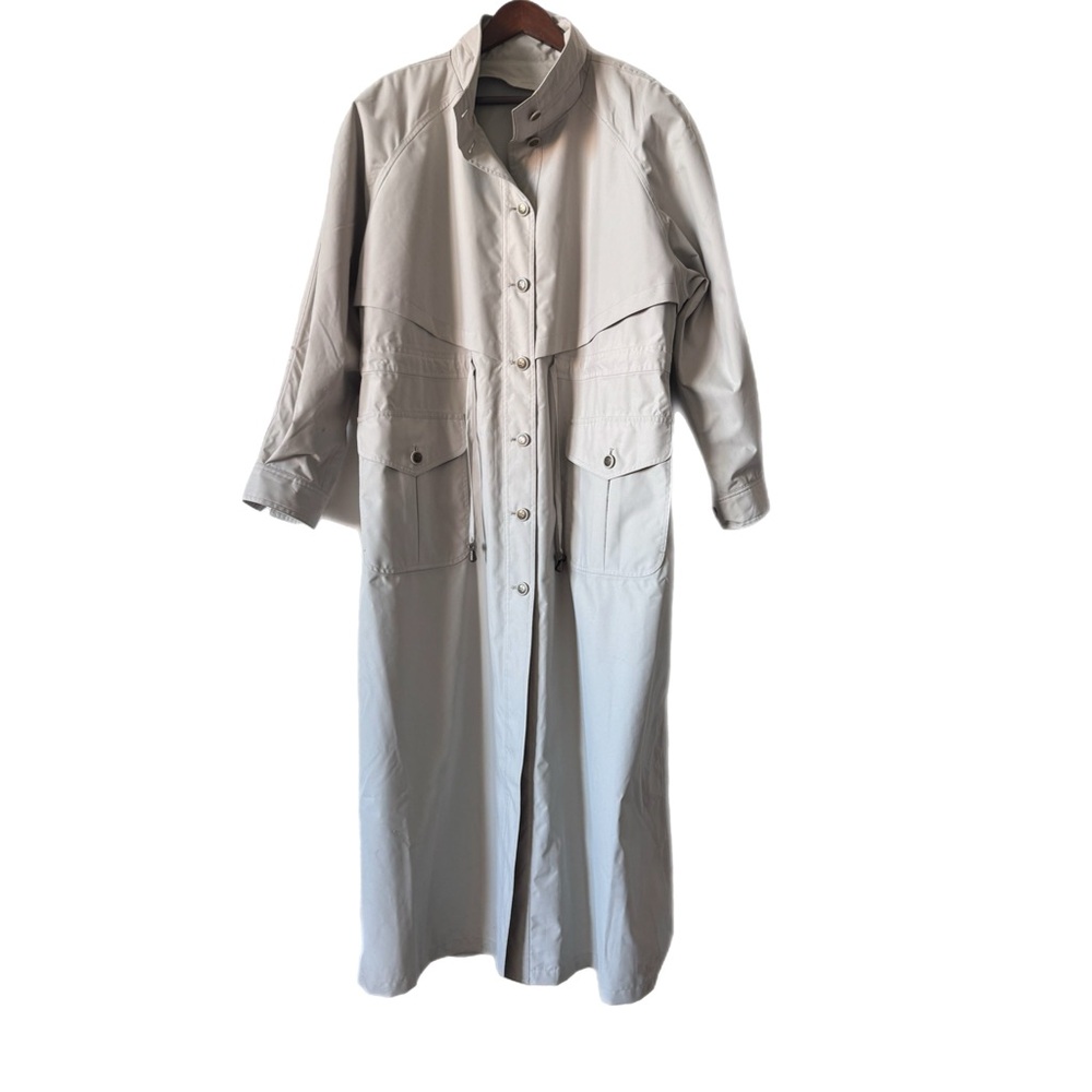 TRAVELSMITH Long Trench Coat Raincoat Khaki Sz 1X